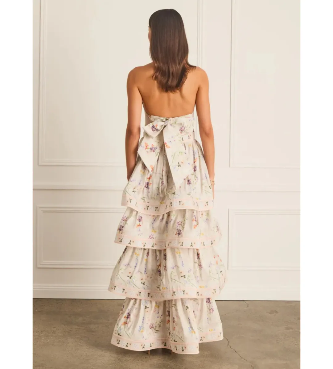 Aqua Blu Heidi Maxi Dress Moonflower Size XS AU 6 for rent on The Volte - main image