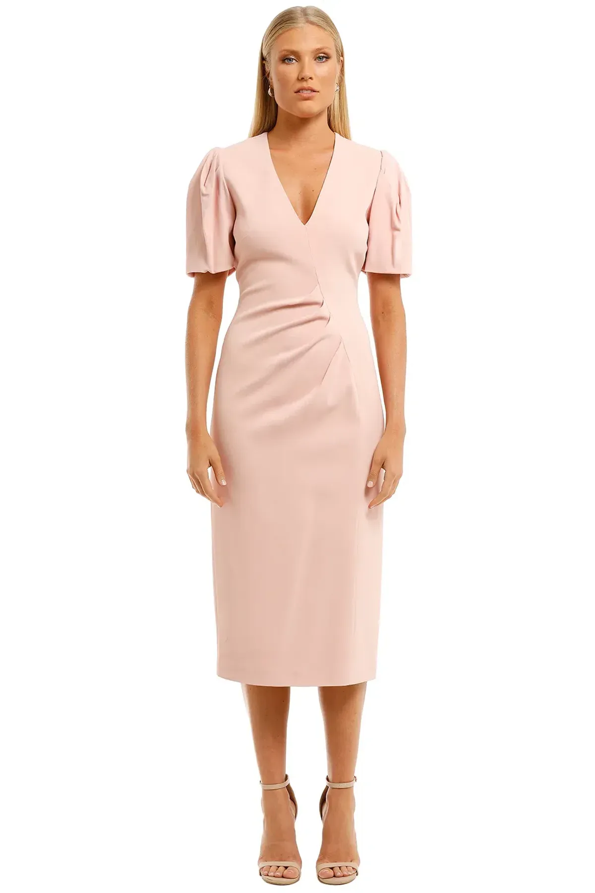 Ginger and Smart Vortex Cocktail Dress Blush Pink Size AU 14 - Image 1