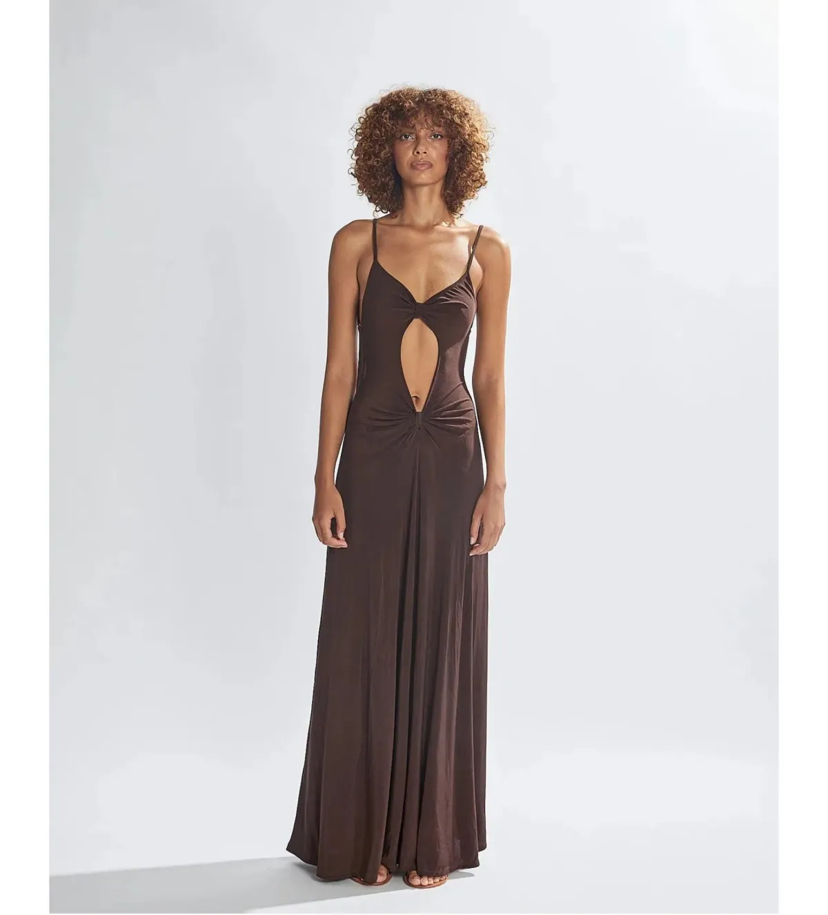 One Mile the Label Sammy Maxi Dress Brown Size AU 8 - Image 1