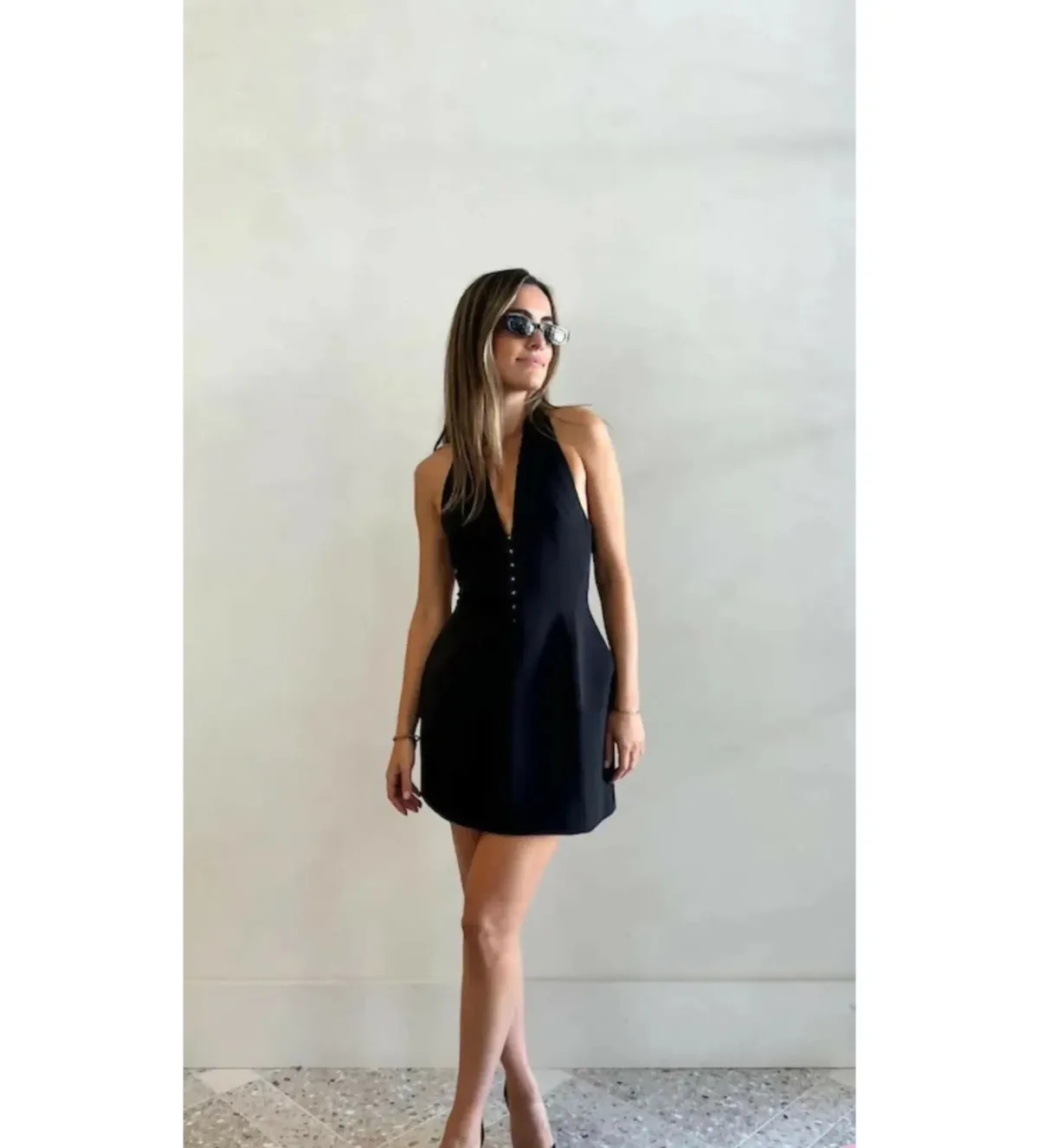 Camilla and Marc Petra Halterneck Mini Dress Black Size 10 - Image 4