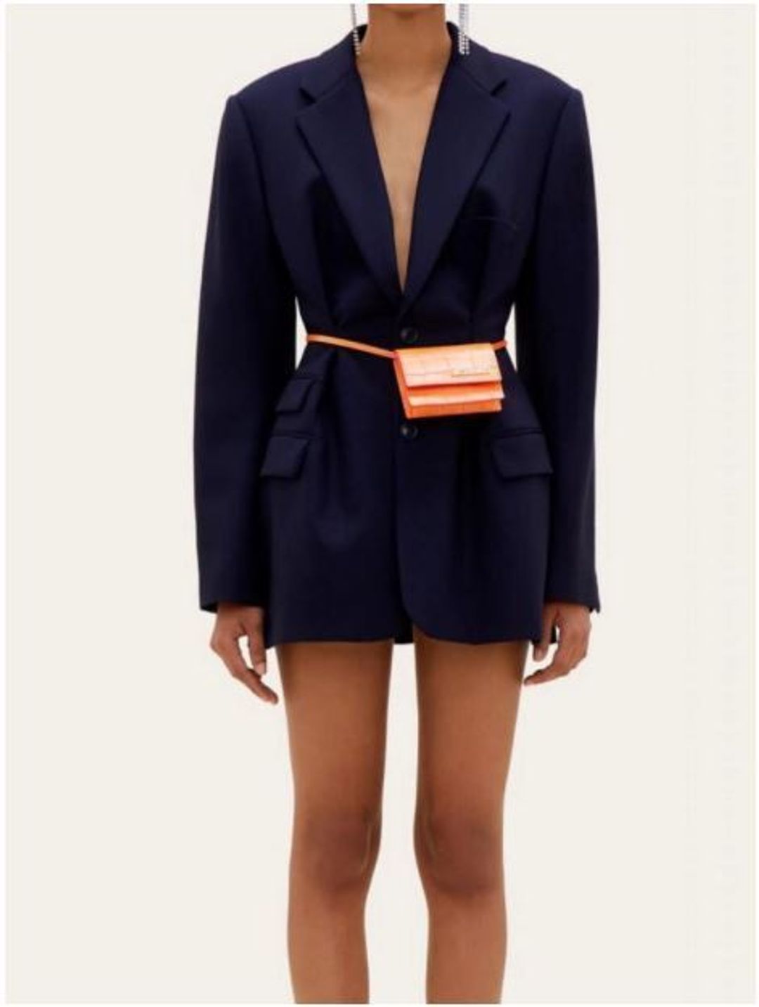 JACUEMUS Raffaella Jacket dress navy size 10  for rent on The Volte - main image