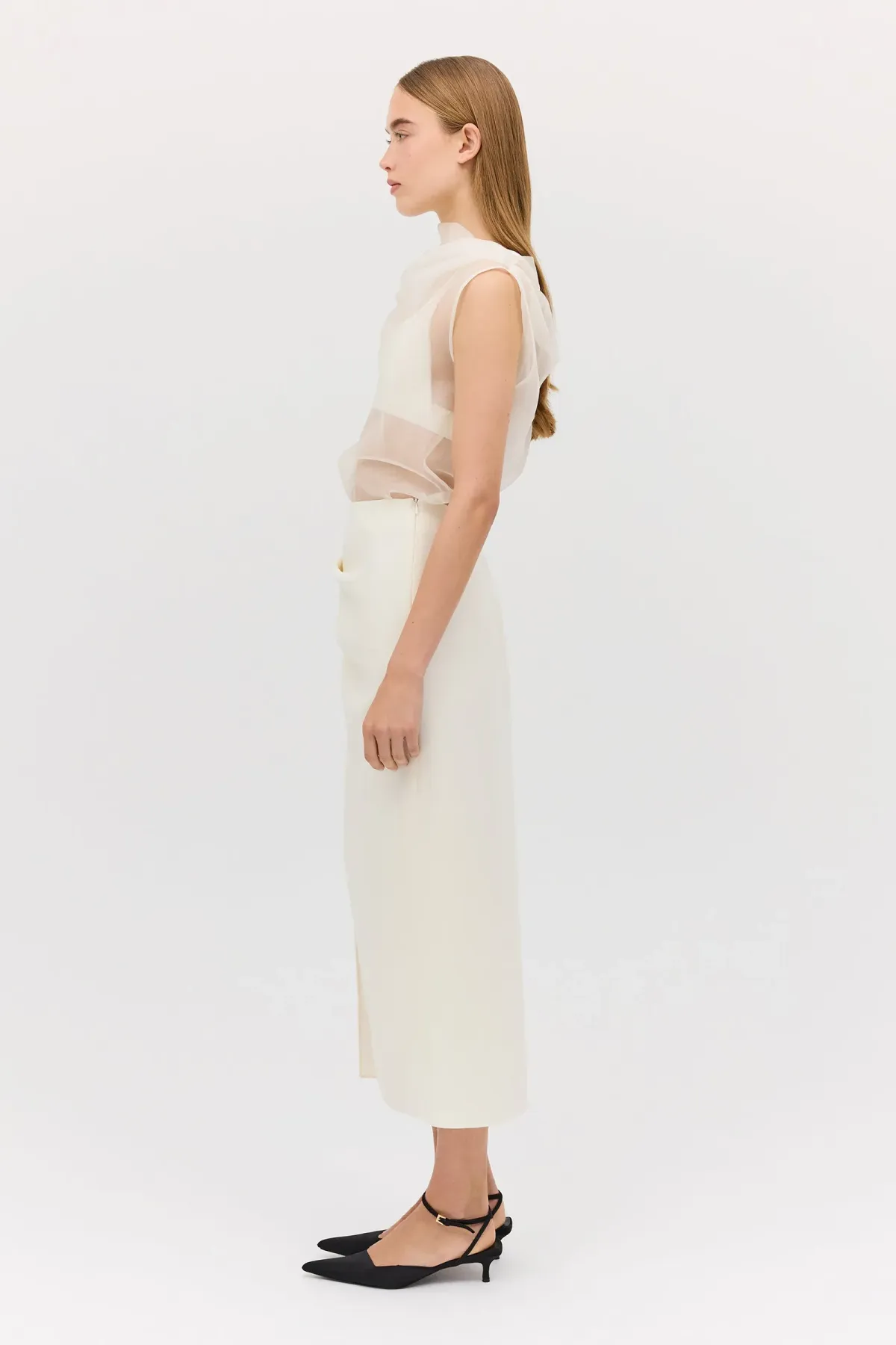 Bianca Spender Cream Organza Cezanne Top Size 10/M - Image 6