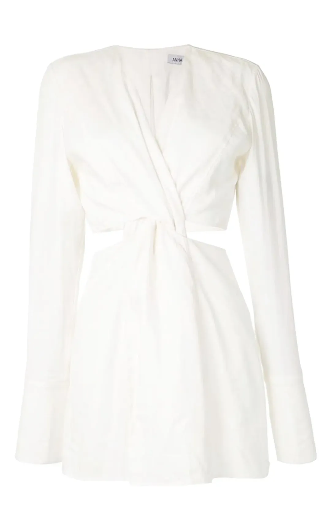 Anna Quan Harley Knot Detail Dress White Size 6 for rent on The Volte - main image