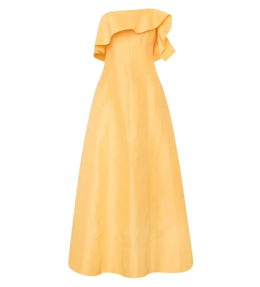 Aje Shallows Strapless Gown Marigold Yellow Size AU 10 for rent on The Volte - main image