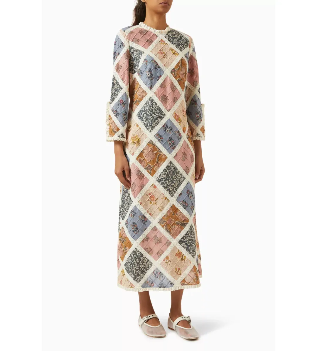Zimmermann Tallow Lace Trim Midi Dress Multi Size 3 / Size  AU 14 for rent on The Volte - main image