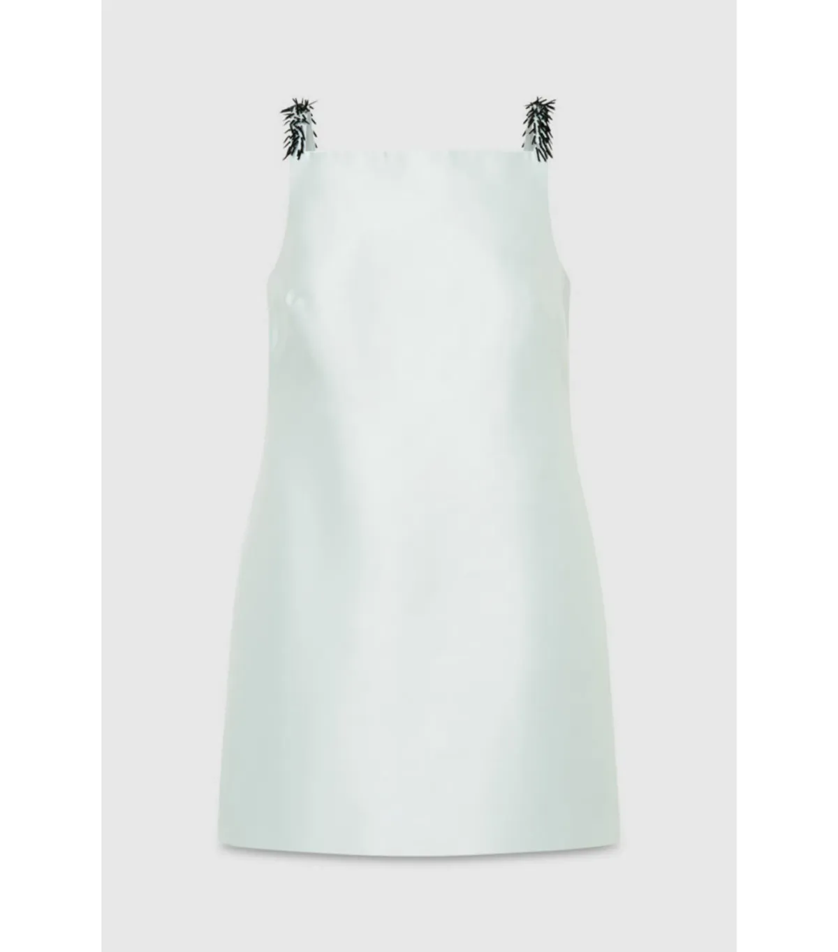 Oroton Embellished Mini Dress Pale Blue Size AU 6 - Image 6
