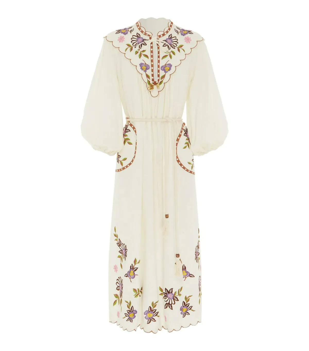Alémais Nelly Embroidered Midi Dress Floral Size AU 12 - Image 4