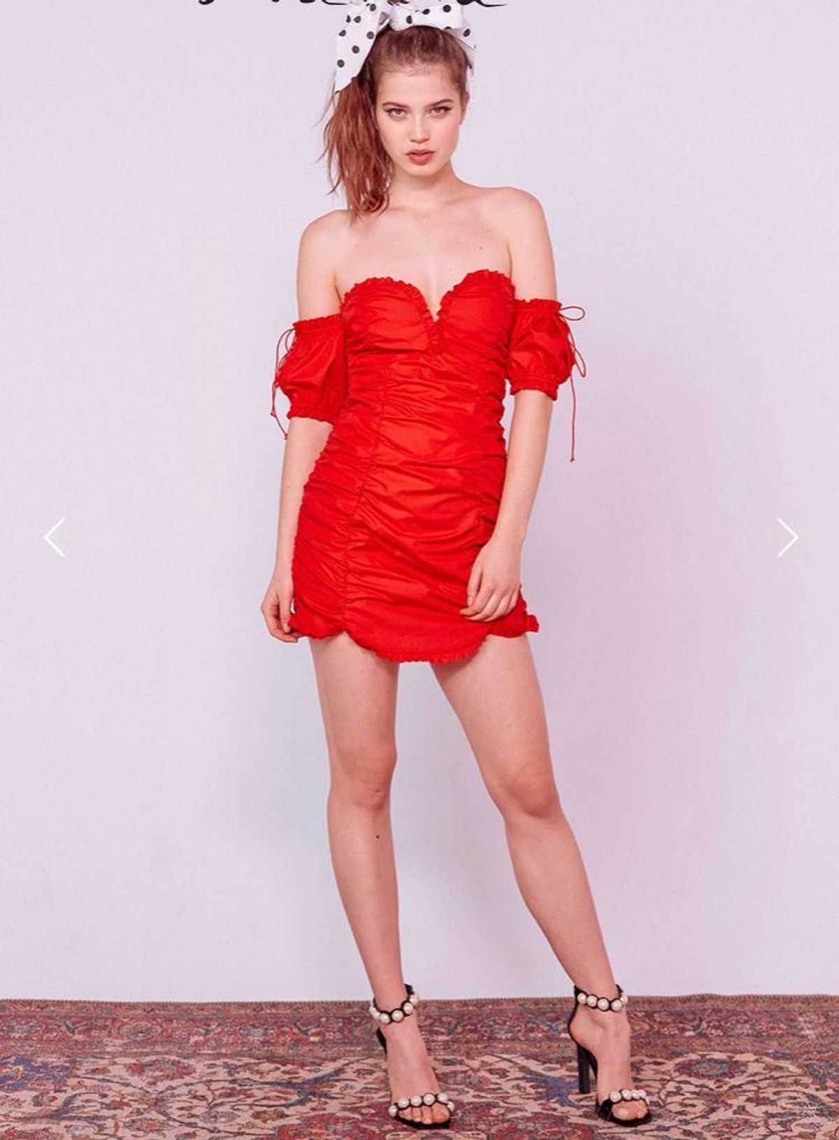 For love & lemons Jackson Shirred Mini Dress size 8 - Image 1