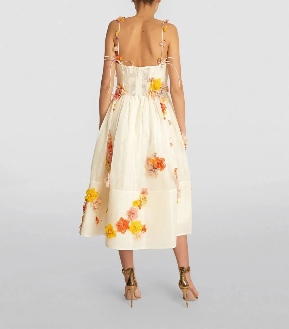 Zimmermann Floral Applique Midi Dress Floral Size 2 / Size AU 12  - Image 2