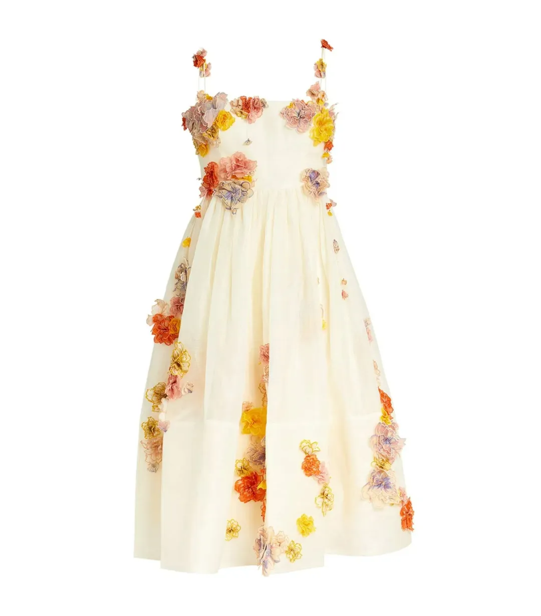 Zimmermann Floral Applique Midi Dress Floral Size 2 / Size AU 12  for rent on The Volte - main image