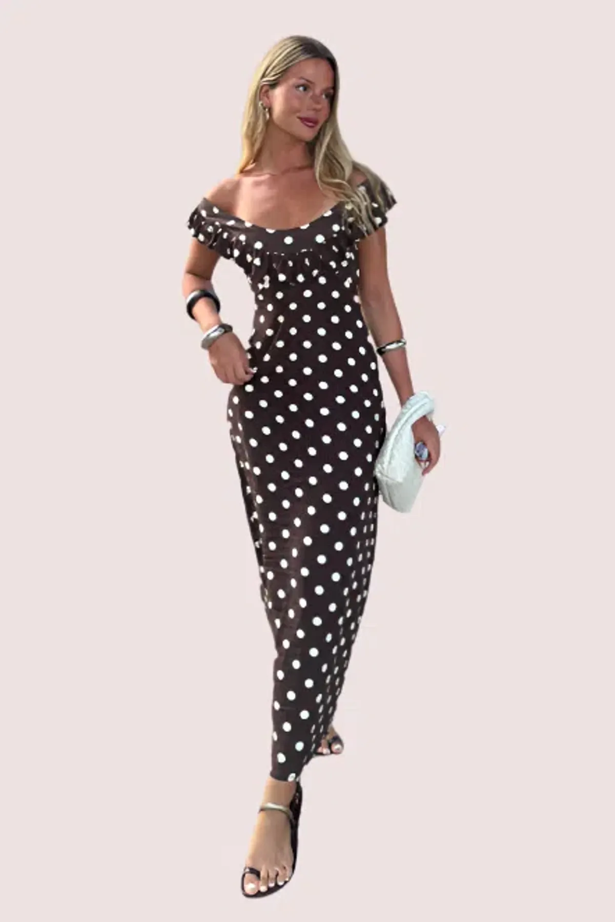 Design by Si Luna Dress Maxi Brown Size AU 6 - Image 1