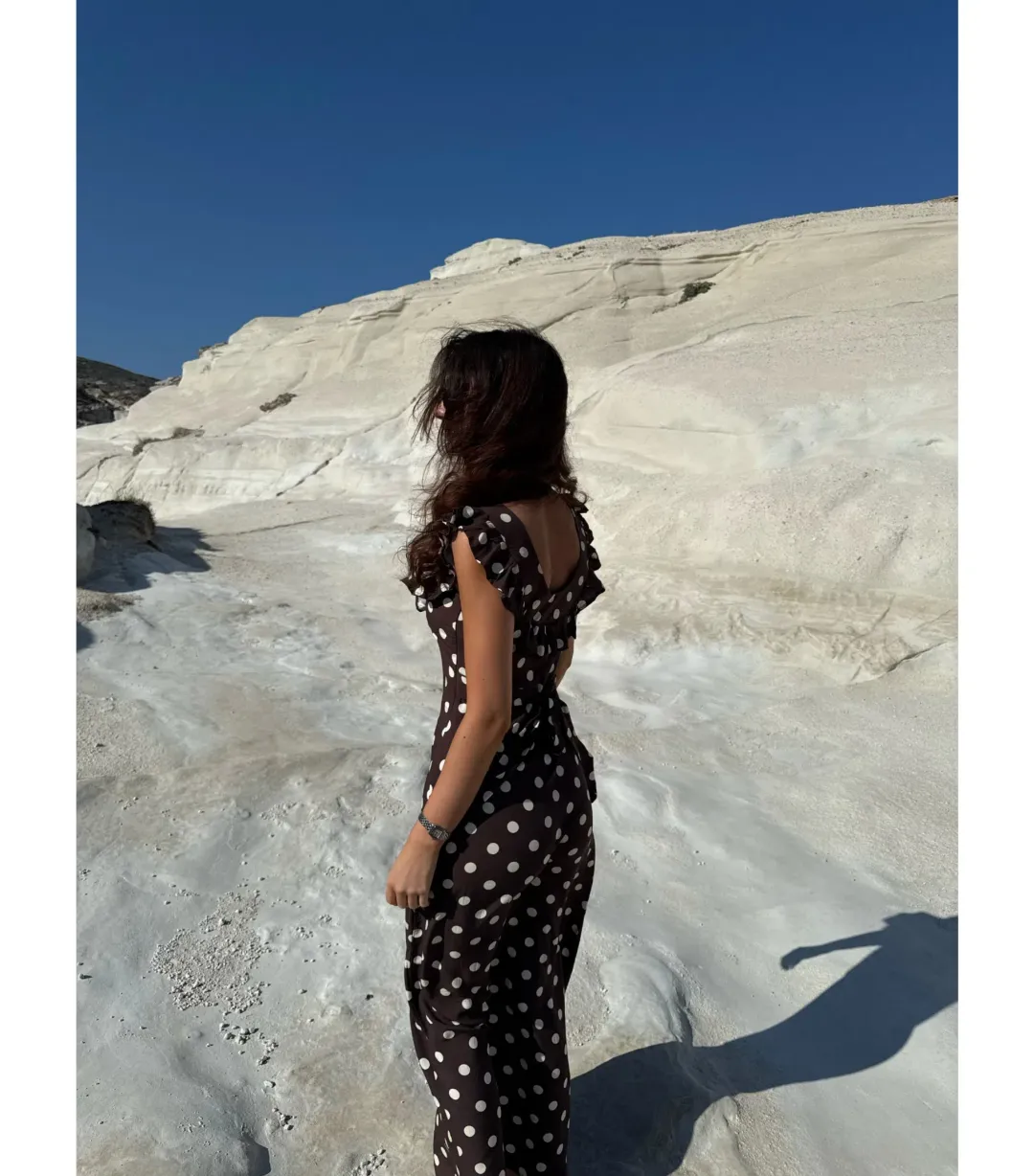 Design by Si Luna Maxi Dress Brown/White Size M / AU 10 for rent on The Volte - main image