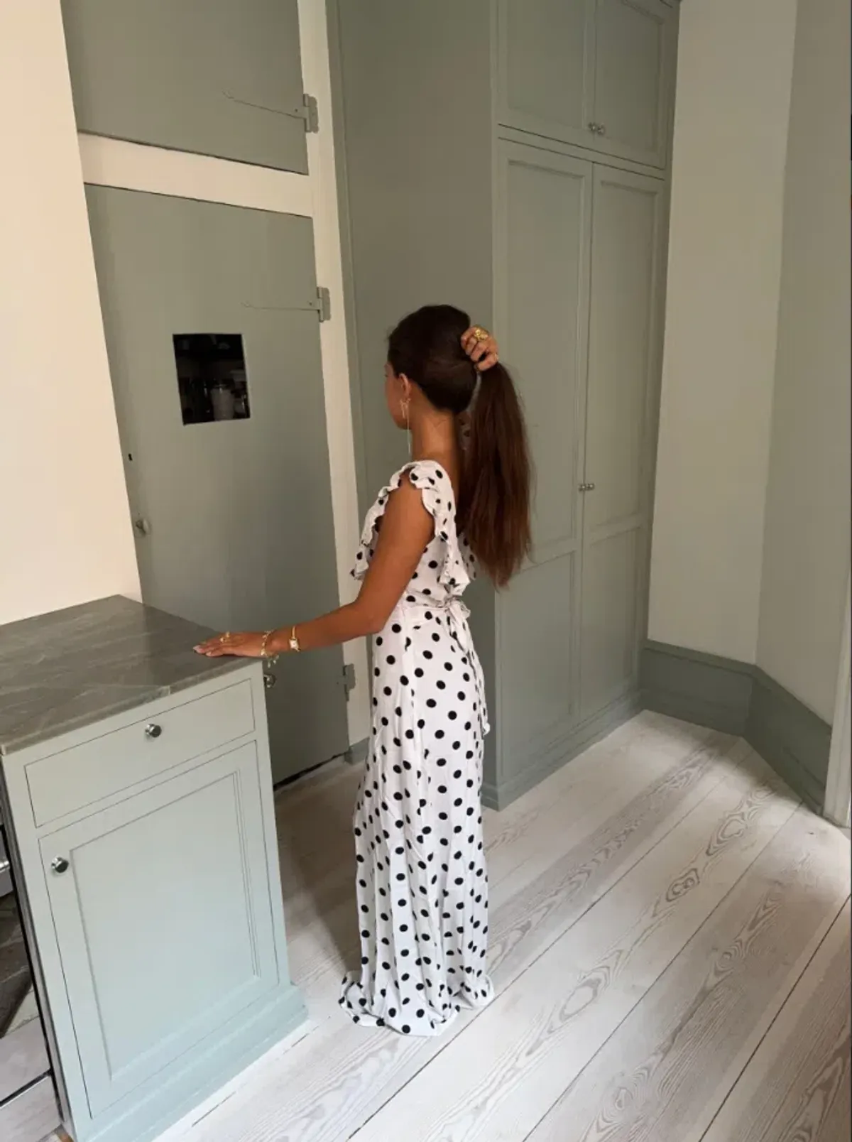 Design by Si Luna Maxi Dress Black/White Size XS / AU 6 - Image 3