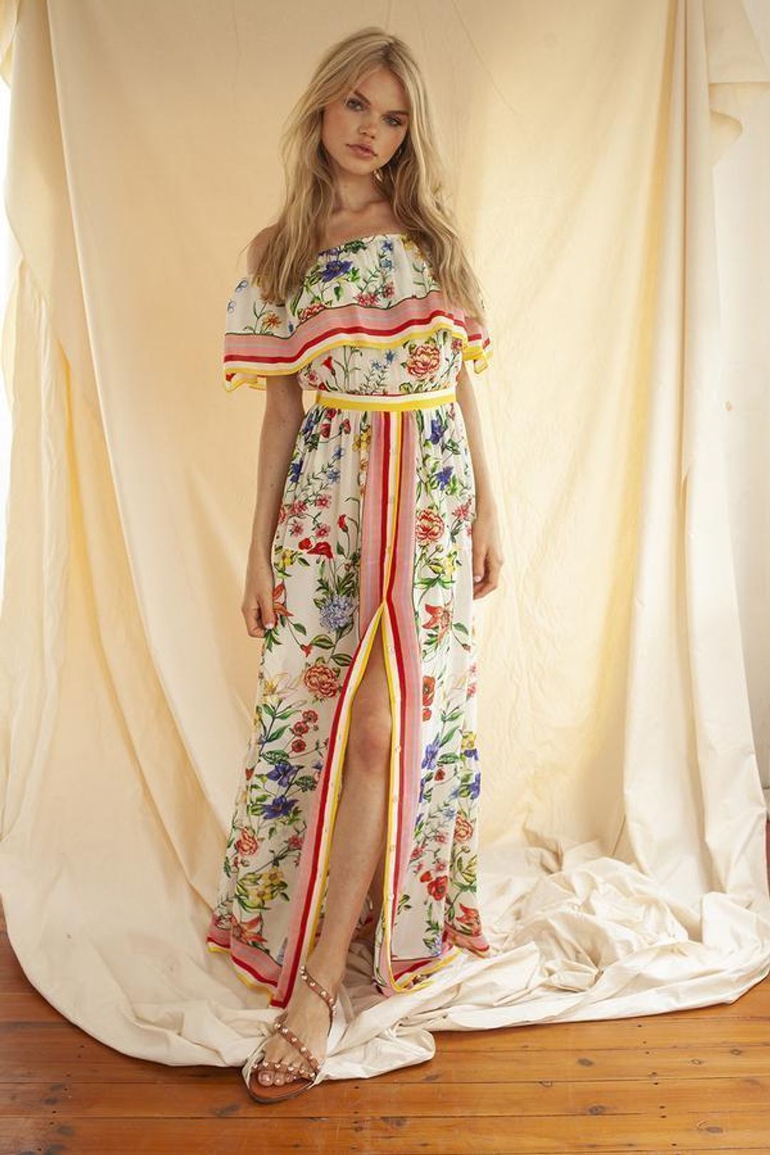 Coco Ribbon Here Comes the Sun Maxi Dress size 10 for rent on The Volte - main image