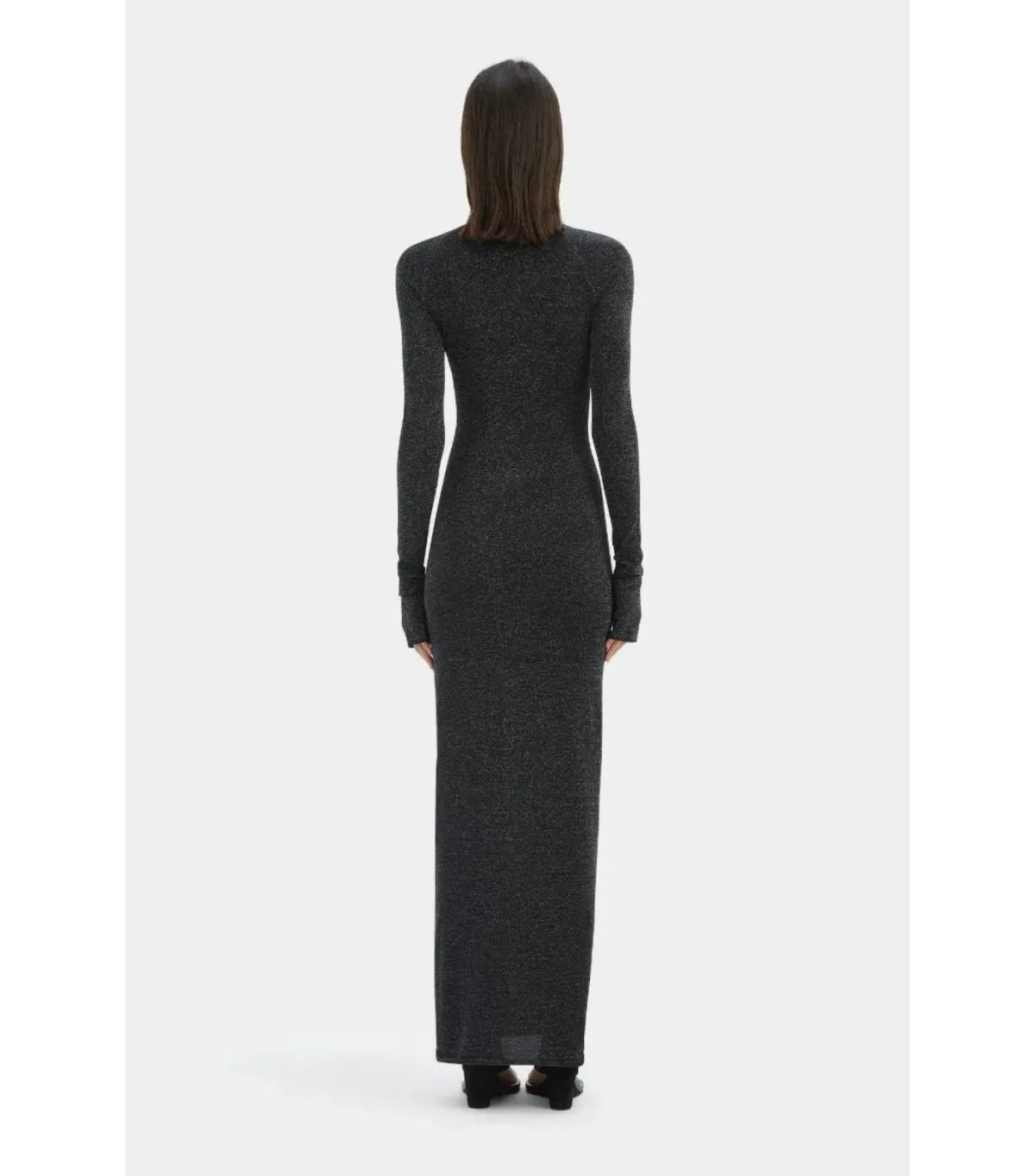 Sir the Label Chiano Long Sleeve Maxi Dress in Black Silver Size 0 / AU 6 - Image 3