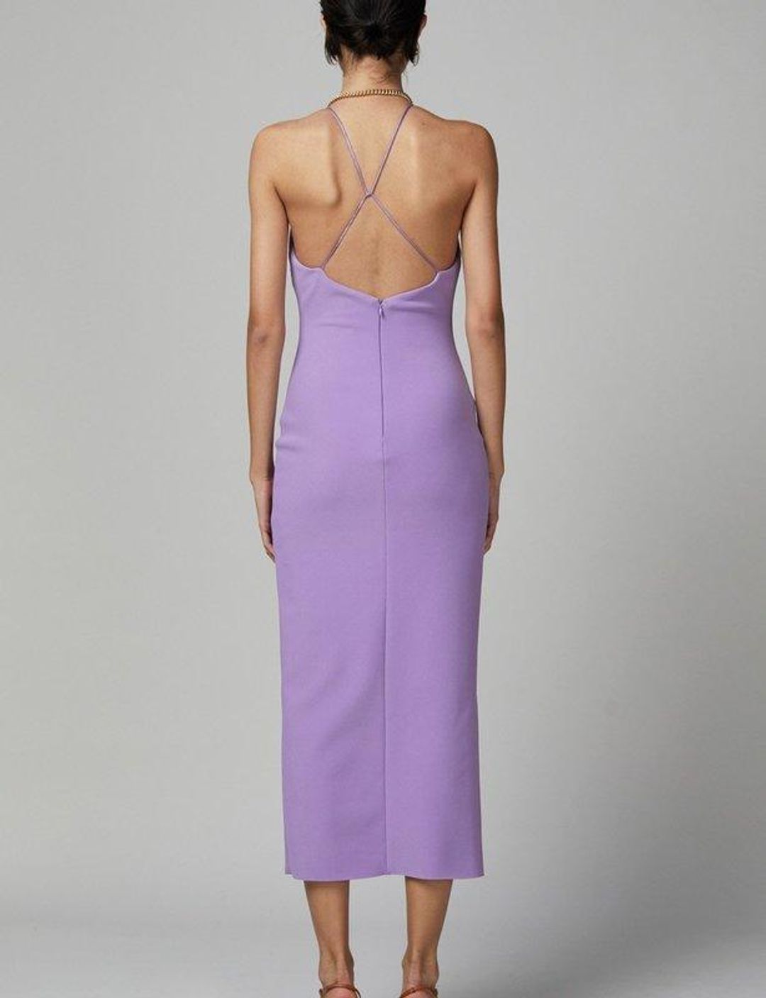 Bec & Bridge Candy Midi Dress Lilac Size 8 for rent on The Volte - main image