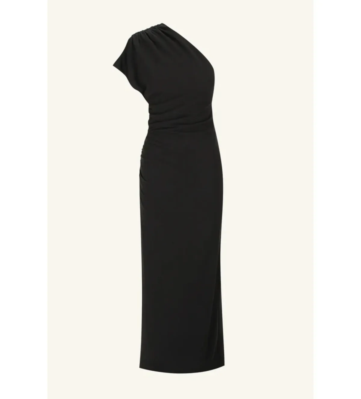 Shona Joy Beau Asymmetrical Midi Dress Black Size 12 - Image 6