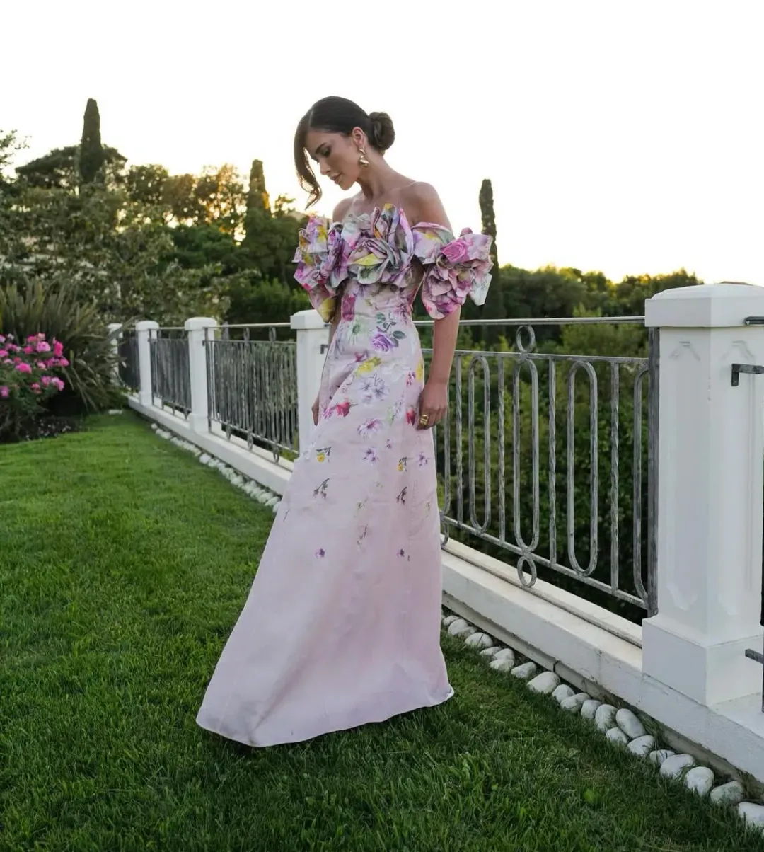 Aje Misha Maxi Dress in Pink Collage Floral Size XS / AU 6 for rent on The Volte - main image