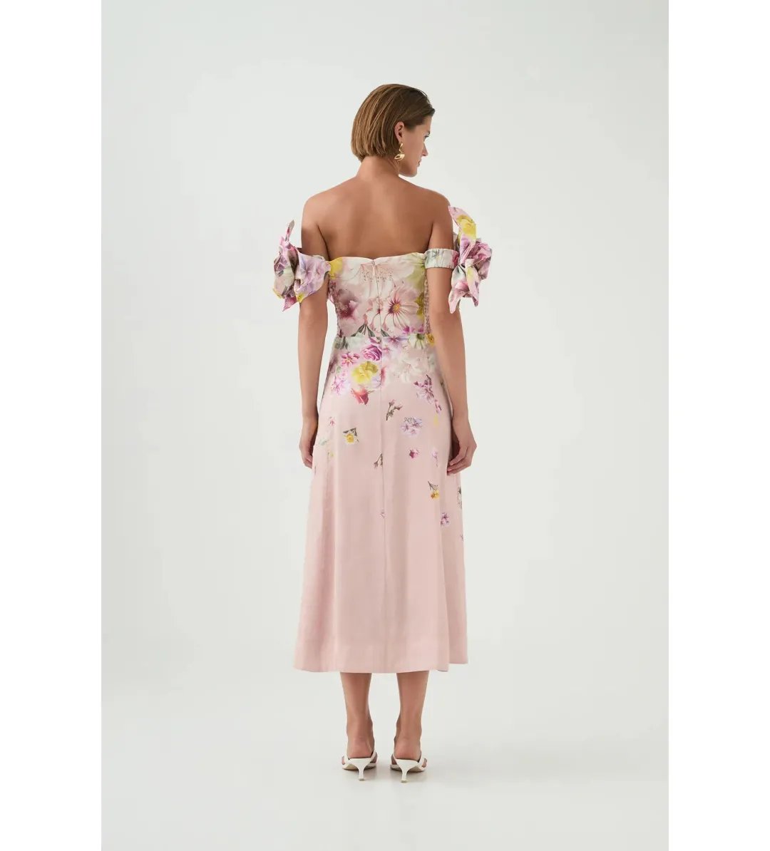 Aje Misha Maxi Dress in Pink Collage Floral Size XS / AU 6 for rent on The Volte - main image