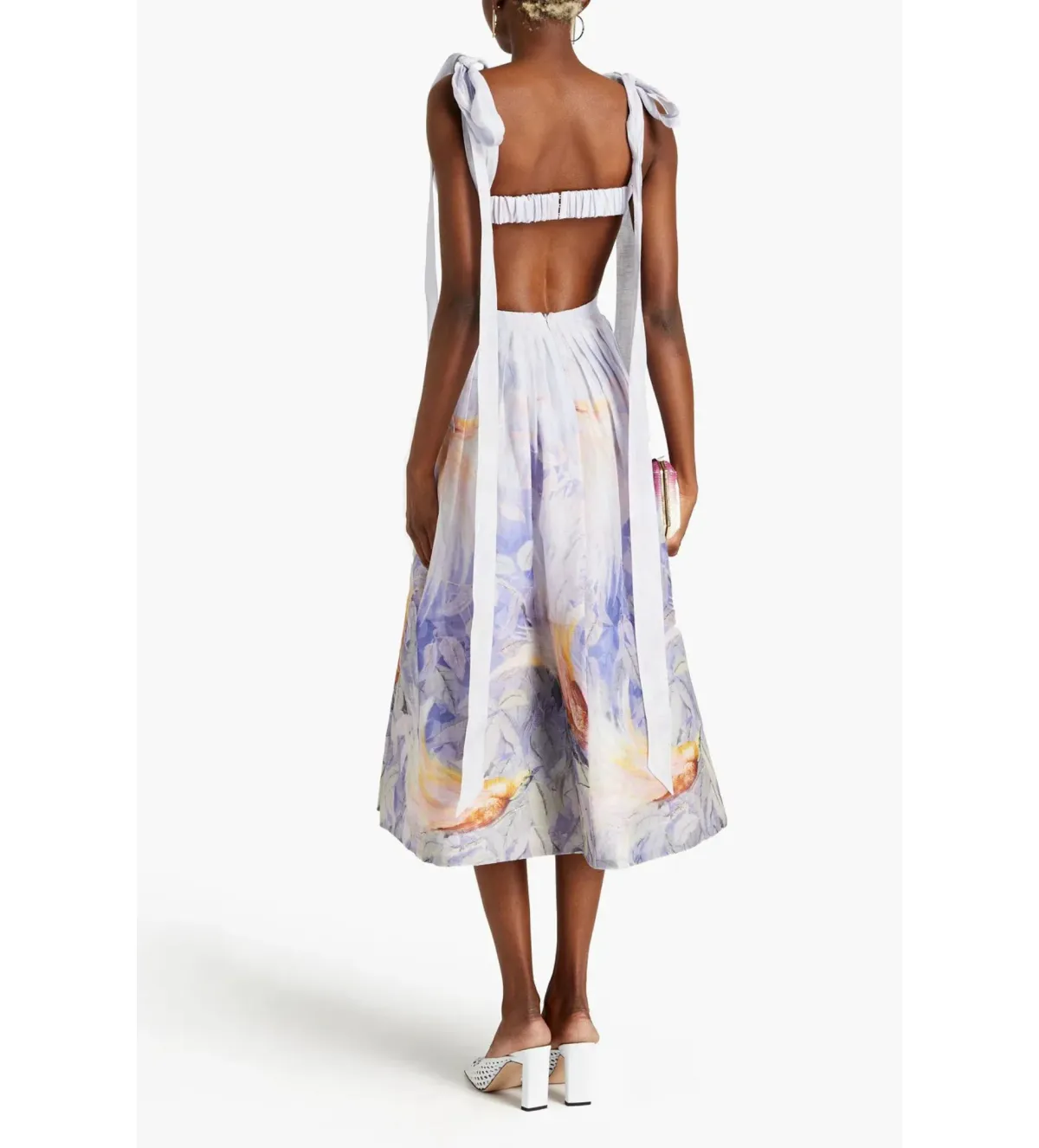 Zimmermann Candescent Bralette Gown Lavender Bird Size 2 AU 12 - Image 4