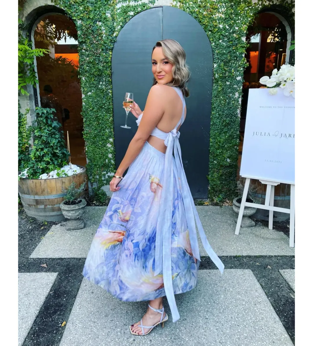 Zimmermann Candescent Bralette Gown Lavender Bird Size 2 AU 12 for rent on The Volte - main image