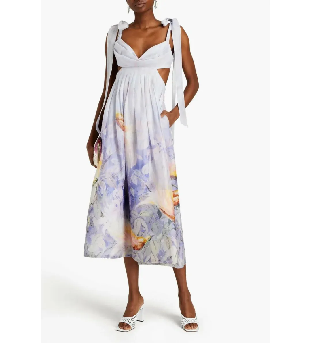 Zimmermann Candescent Bralette Gown Lavender Bird Size 2 AU 12 for rent on The Volte - main image