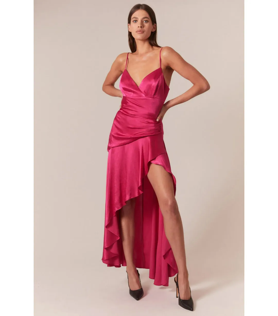 Bardot Sorella Midi Dress in Magenta Size AU 8 for rent on The Volte - main image