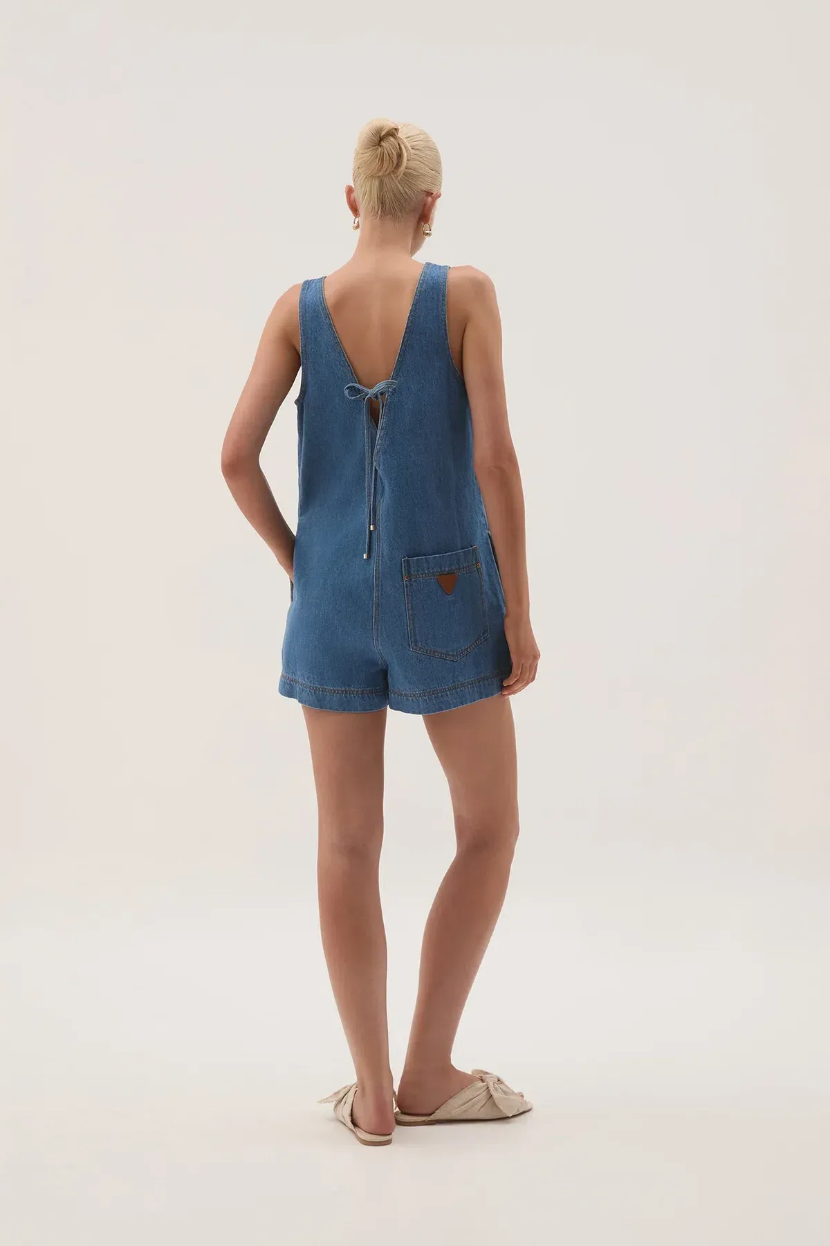 Aje Sunray Denim Playsuit Blue Size 10 - Image 5
