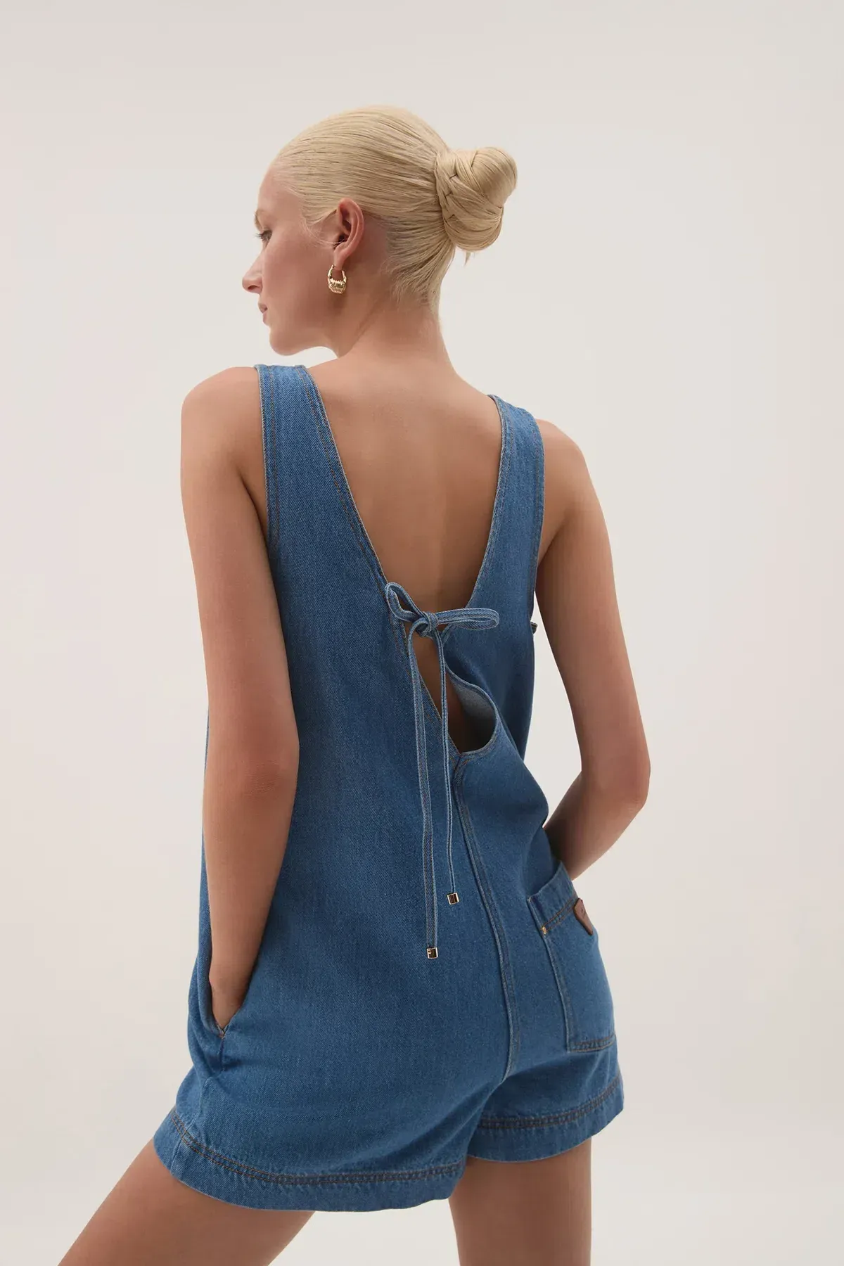 Aje Sunray Denim Playsuit Blue Size 10 - Image 2