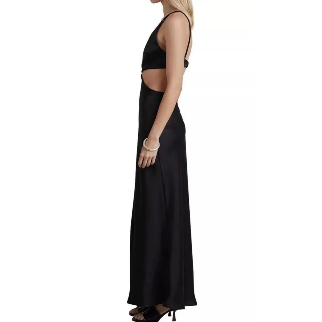 Bec and Bridge Felix V Maxi Dress in Black Size 8 for rent on The Volte - main image