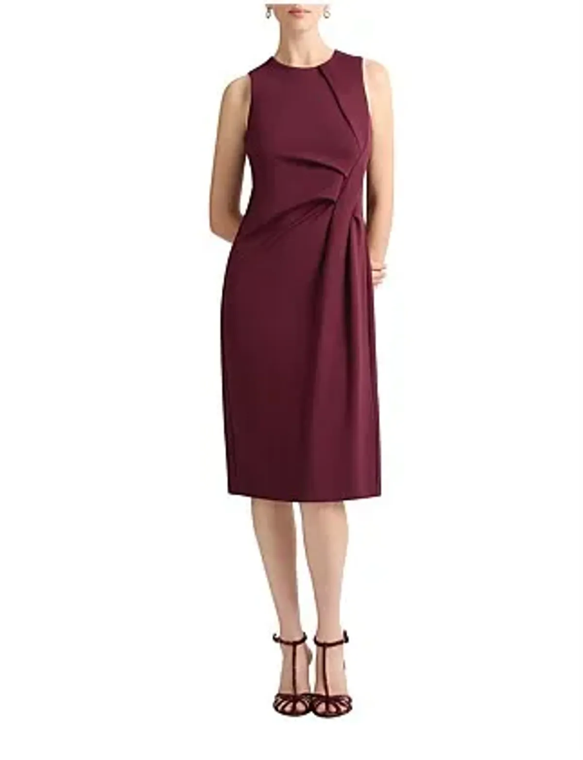 David Lawrence The Saylor Sleeveless Ponte Dress in Rich Plum Size 4/XXS - Image 1