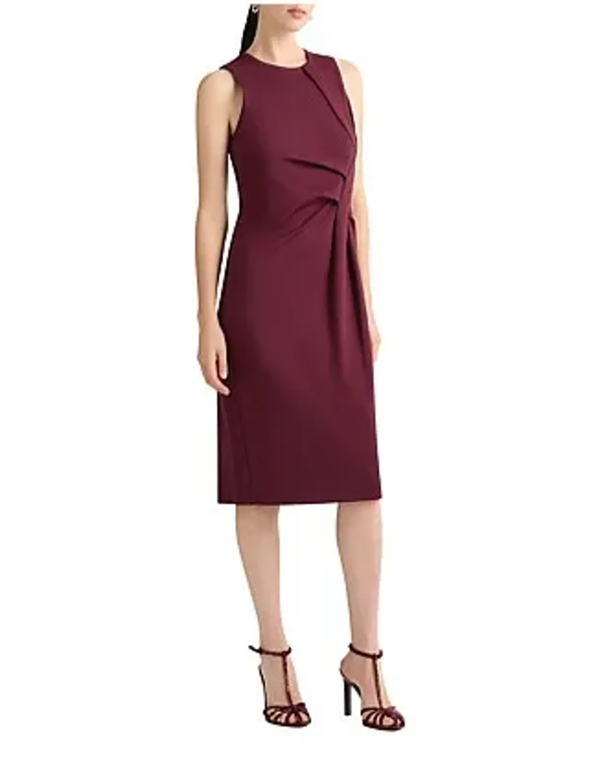 David Lawrence The Saylor Sleeveless Ponte Dress in Rich Plum Size 4/XXS - Image 3