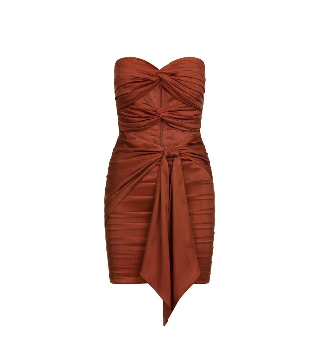 Alamour Lulia Mini Dress Rust Size S AU 8 for rent on The Volte - main image