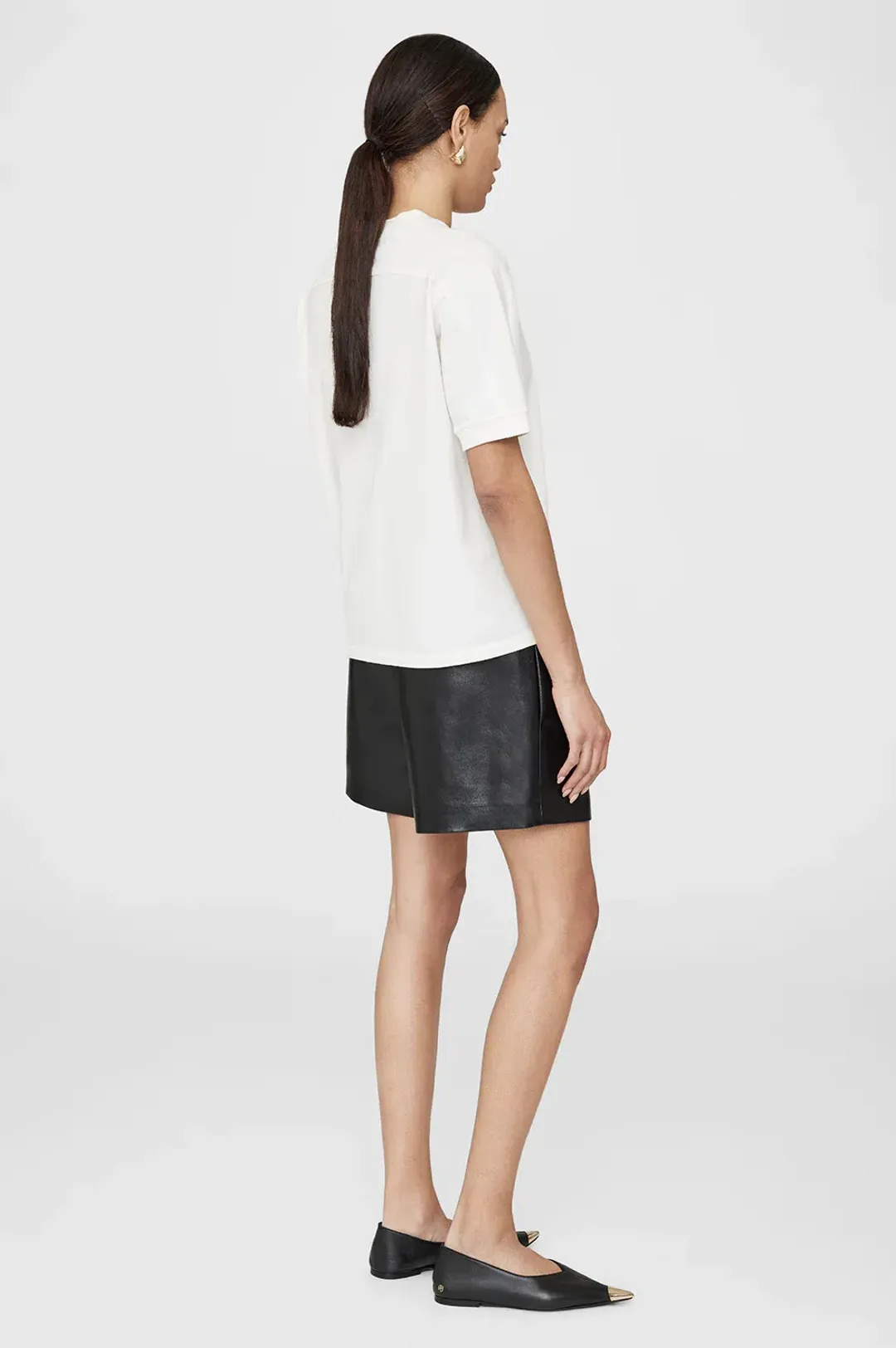 Anine Bing Jaylin Ab Monogram T Shirt Ivory One Size for rent on The Volte - main image