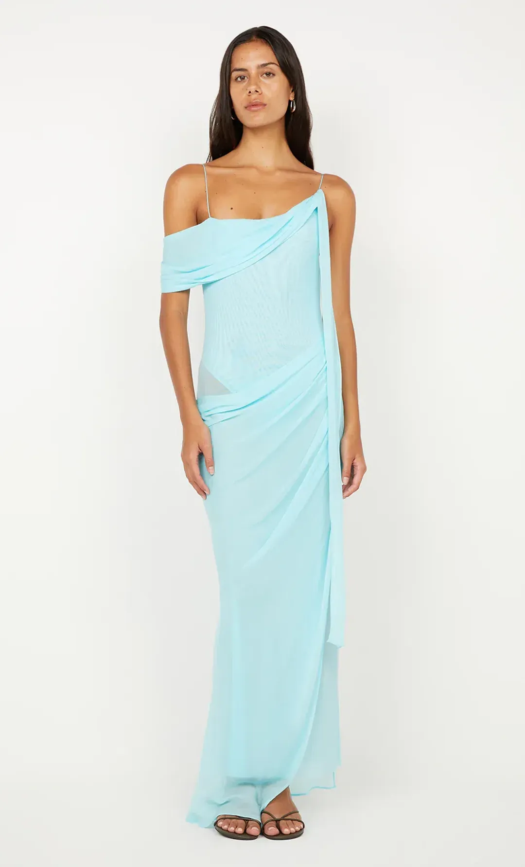 Bec & Bridge Danka Asym Maxi Dress in Blue Size 8 for rent on The Volte - main image