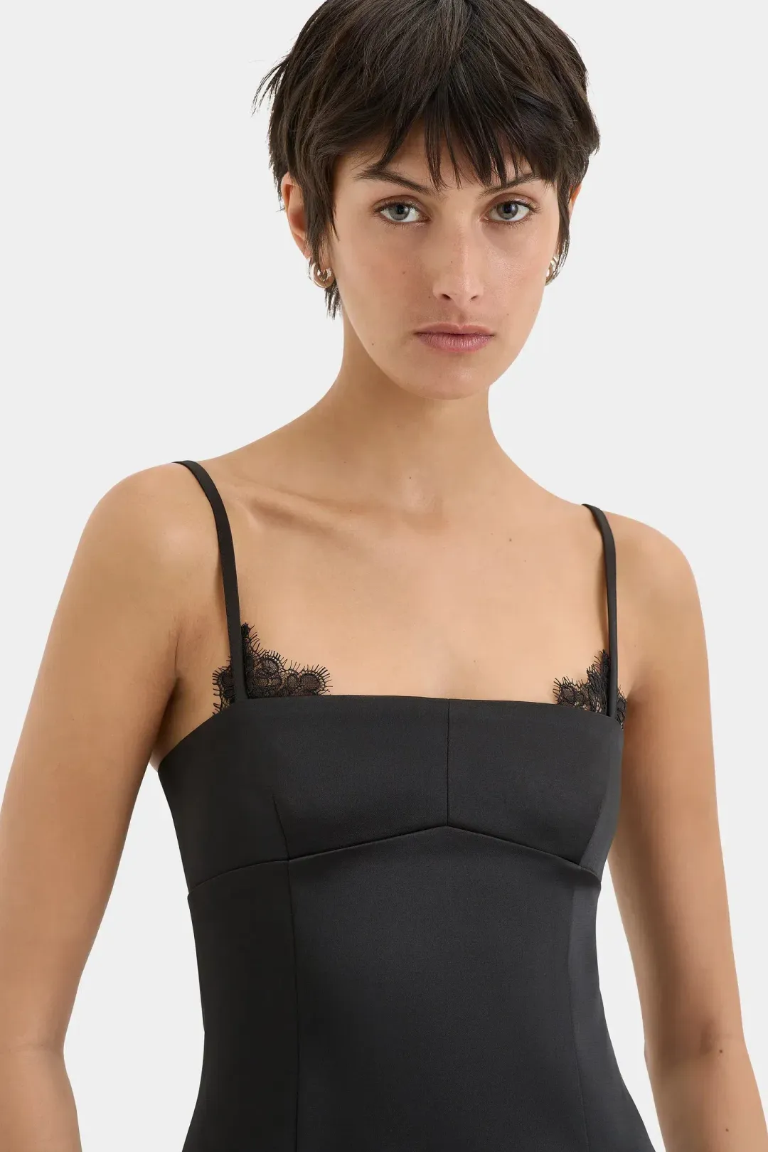 Sir the Label Poppy Column Midi Dress Black Size 12 for rent on The Volte - main image