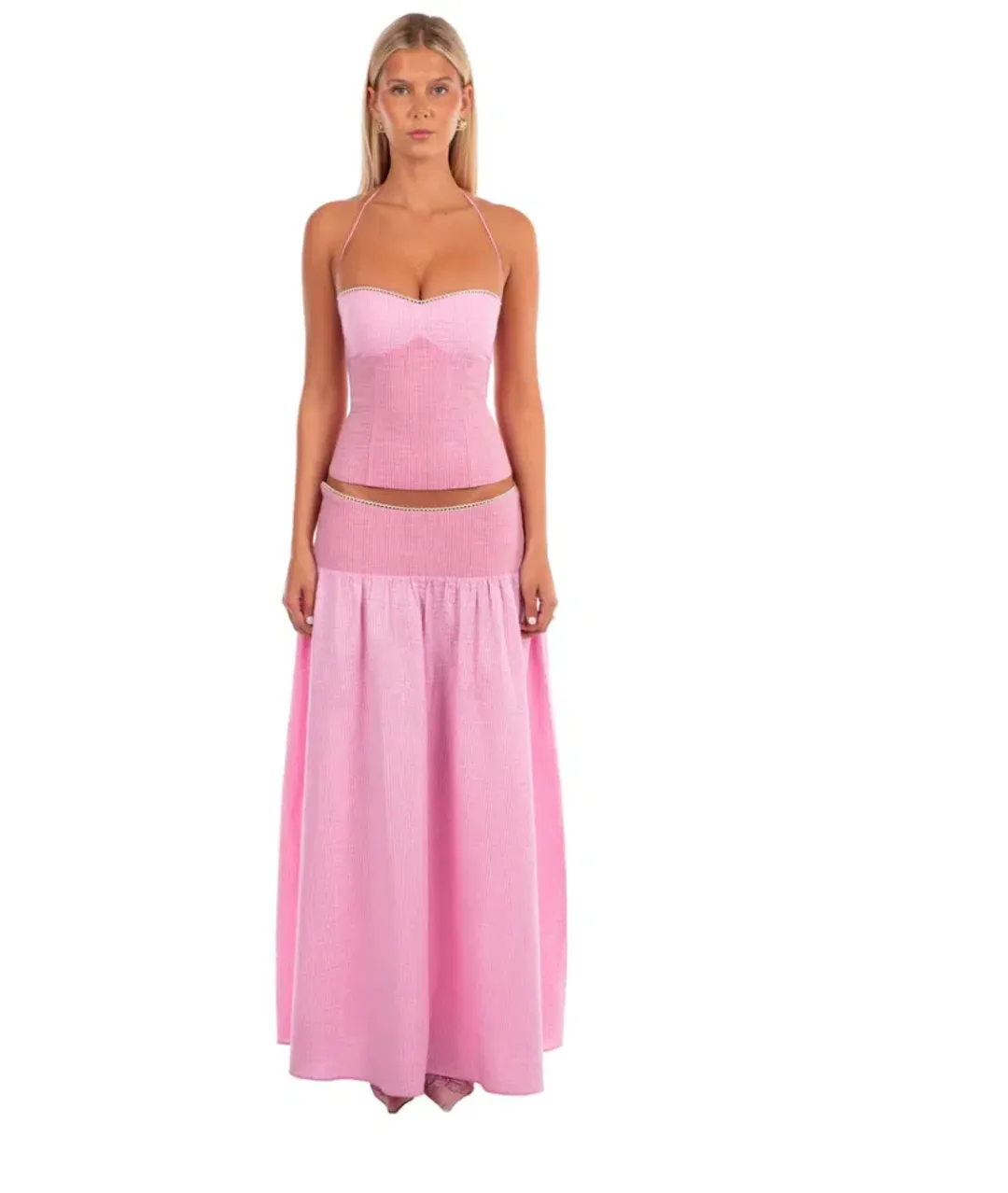 I Am Delilah Adeline Corset & Skirt Set Lulip Pink Size AU8 for rent on The Volte - main image