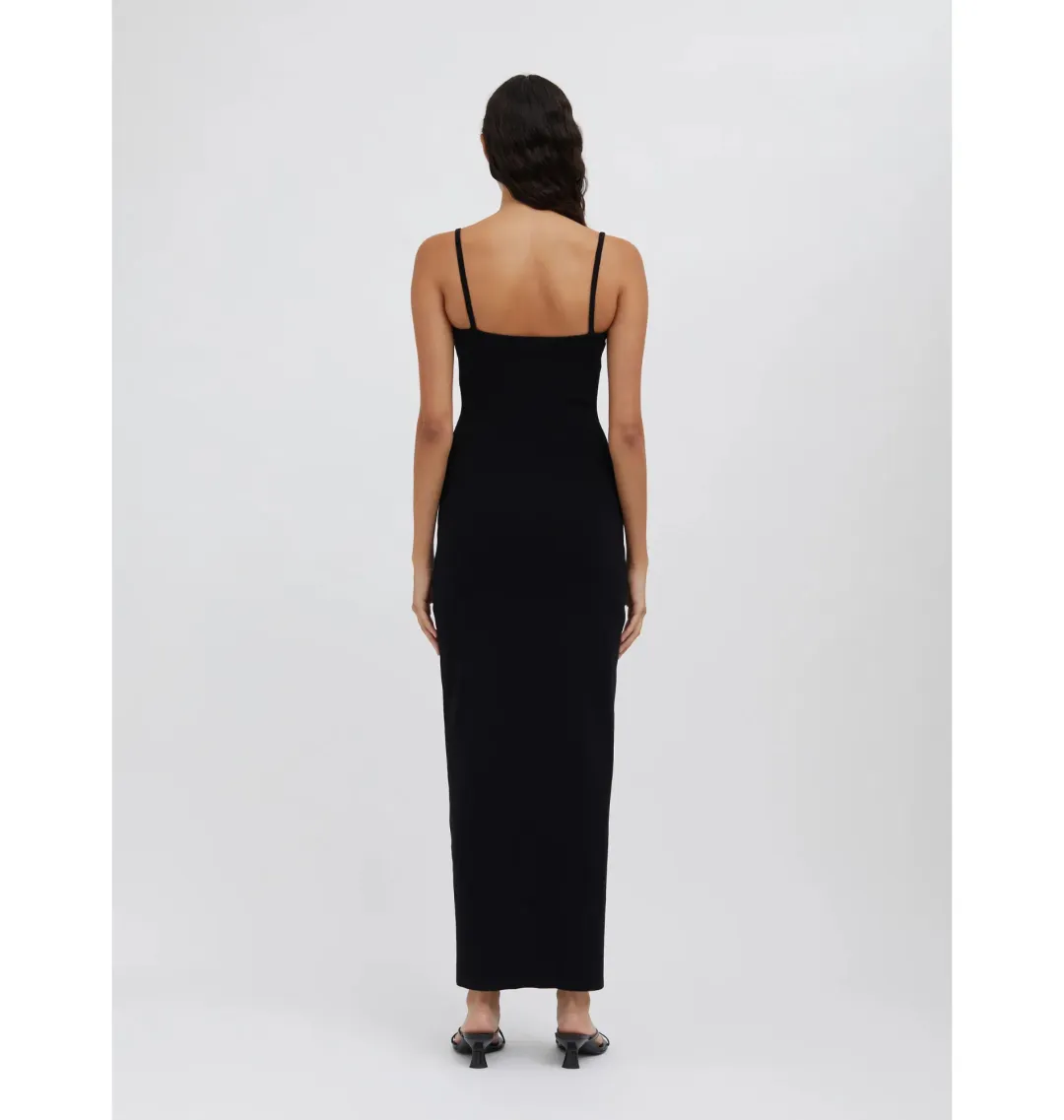 Christopher Esbar Salacia Wire Column Maxi Dress Black Size 8 for rent on The Volte - main image