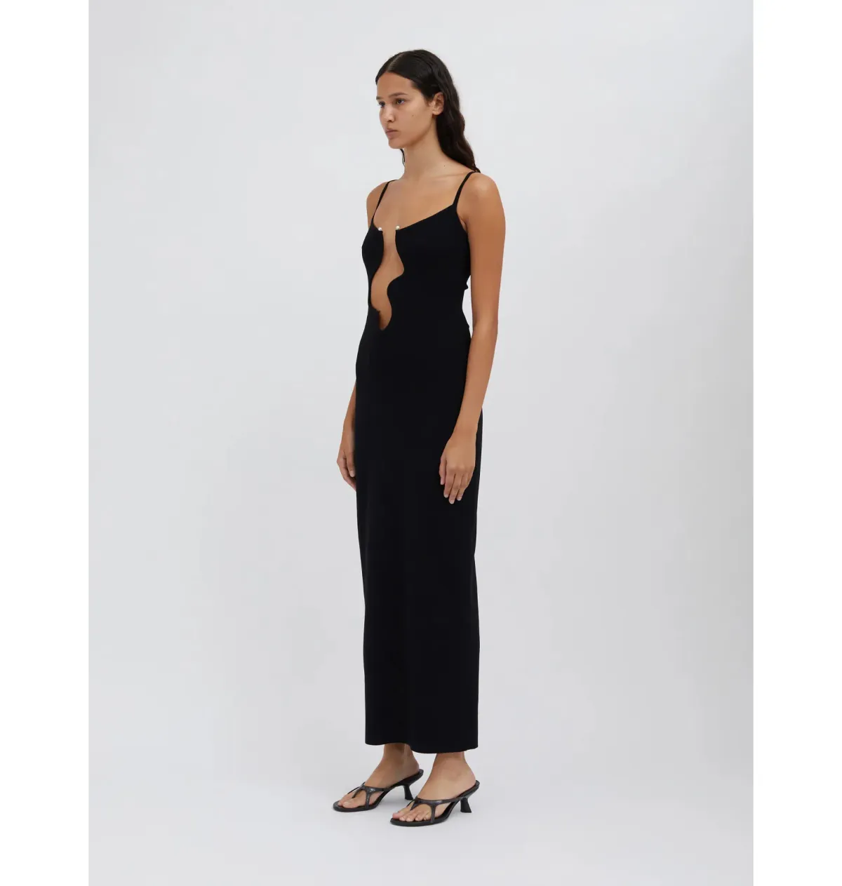Christopher Esbar Salacia Wire Column Maxi Dress Black Size 8 - Image 2