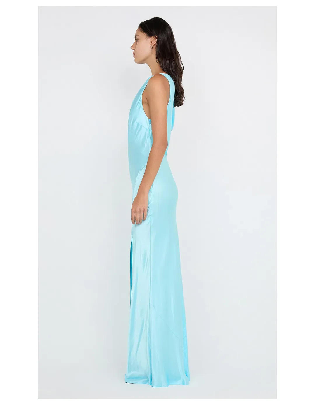 Bec and Bridge Sol Asym Maxi Dress Turquoise Size 6 for rent on The Volte - main image