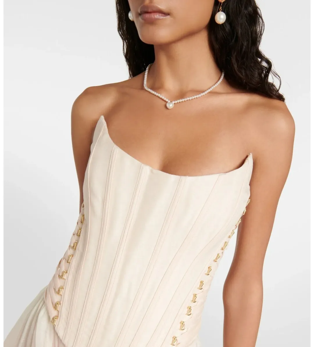 Zimmermann Wonderland Lace Up Midi Dress Sunset Ombre Size 2 AU 12 for rent on The Volte - main image