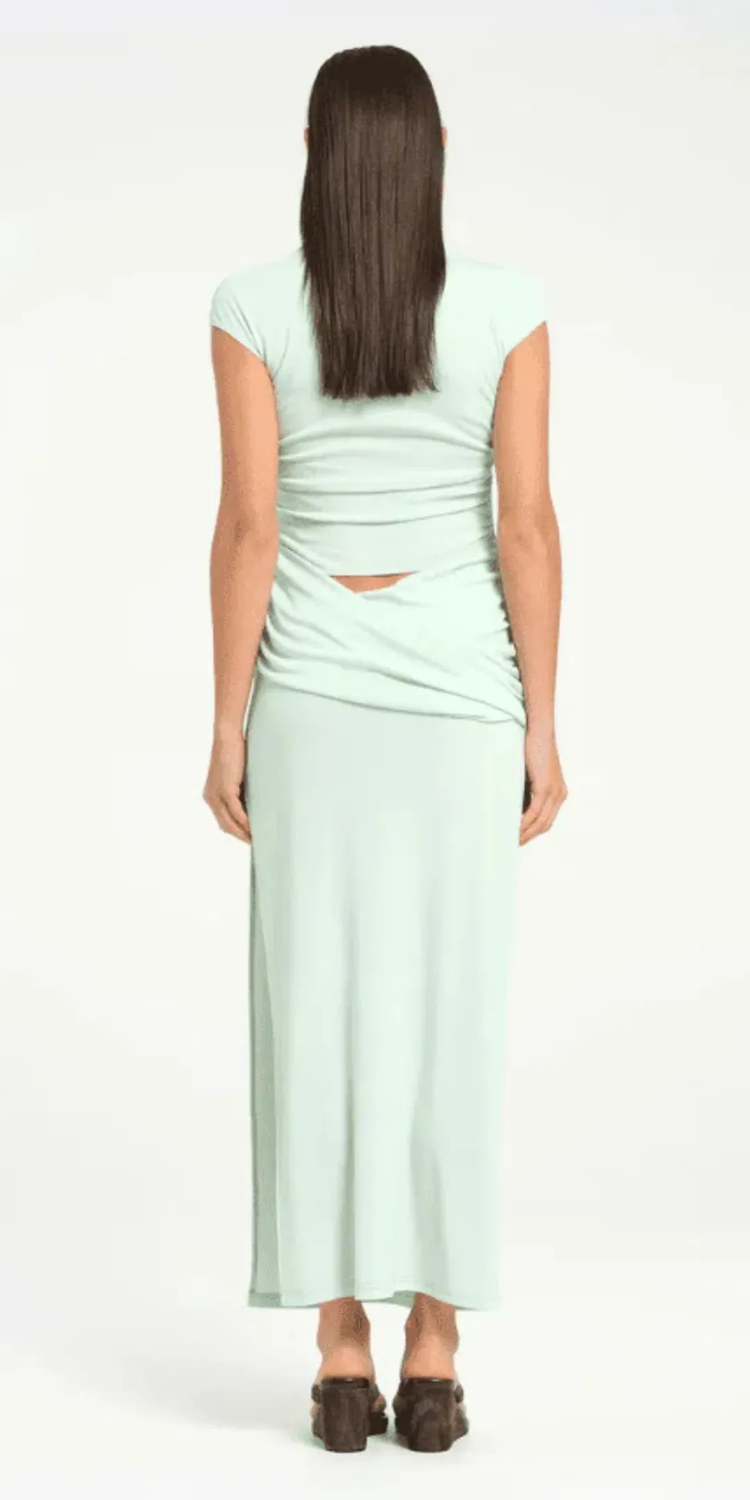 Benni Royce Maxi Dress in Bleached Aqua Size 12 for rent on The Volte - main image