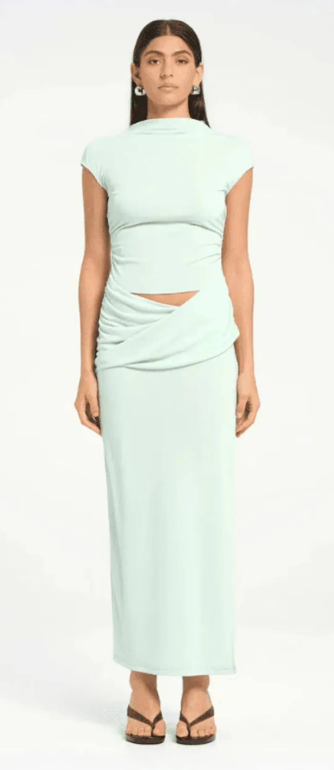 Benni Royce Maxi Dress in Bleached Aqua Size 12 for rent on The Volte - main image