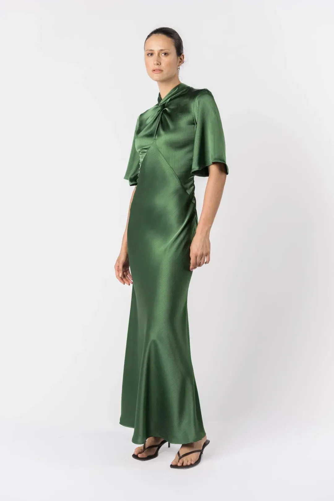 One Fell Swoop Claret Dress Matilda Green Size AU 12 for rent on The Volte - main image