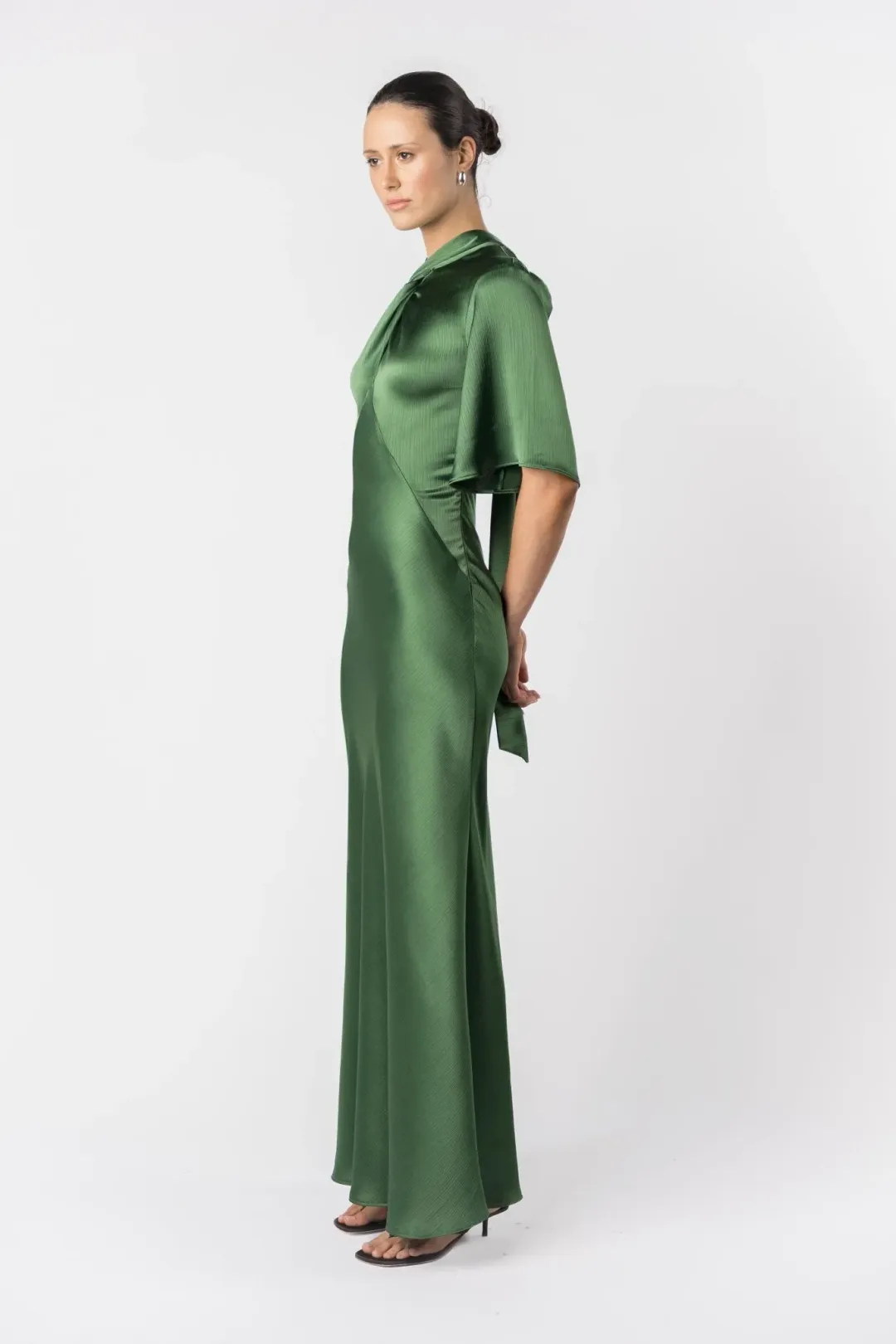 One Fell Swoop Claret Dress Matilda Green Size AU 12 for rent on The Volte - main image