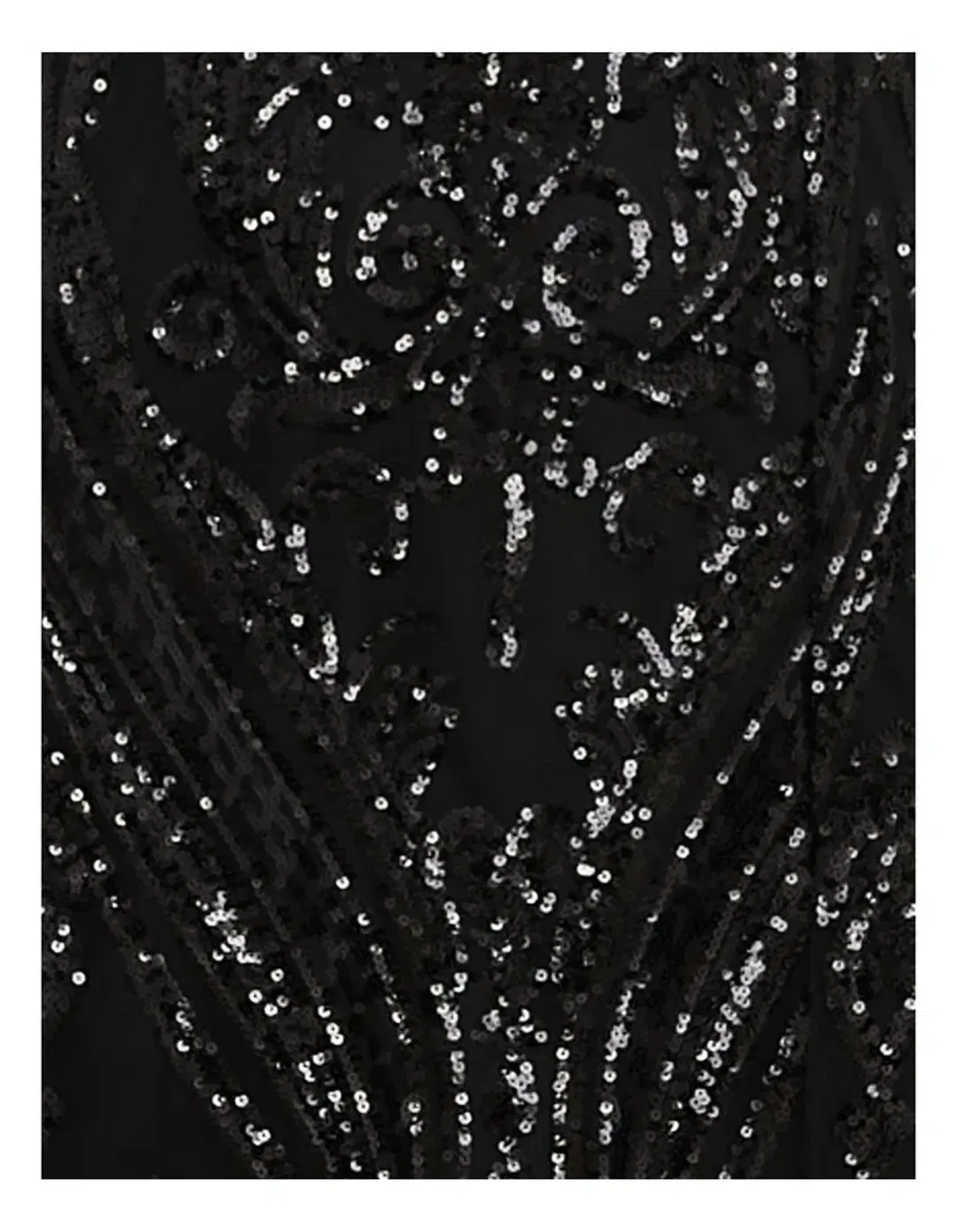 Pilgrim Saige V Neck Sequin Gown in Black Size 14 for rent on The Volte - main image