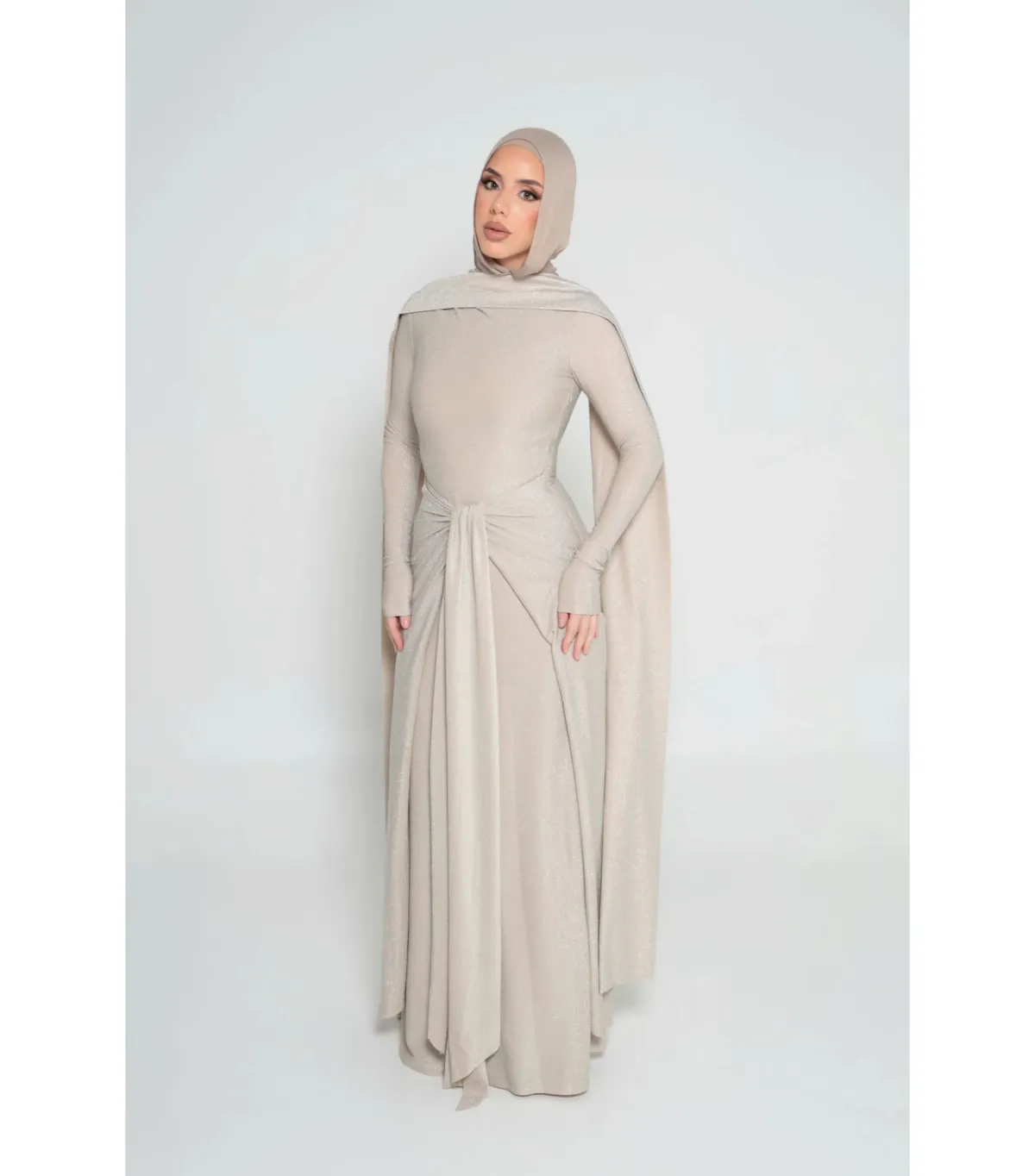 Alaía Muse Elara Maxi Dress Champagne Size S / AU 8 - Image 1