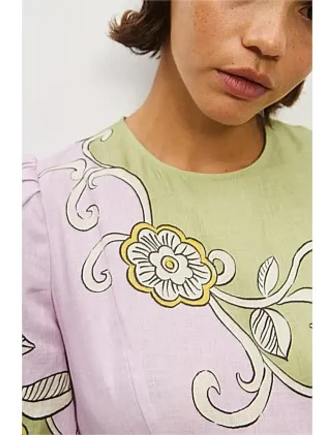 Alemais Sora Midi Dress Print Size 8 for rent on The Volte - main image