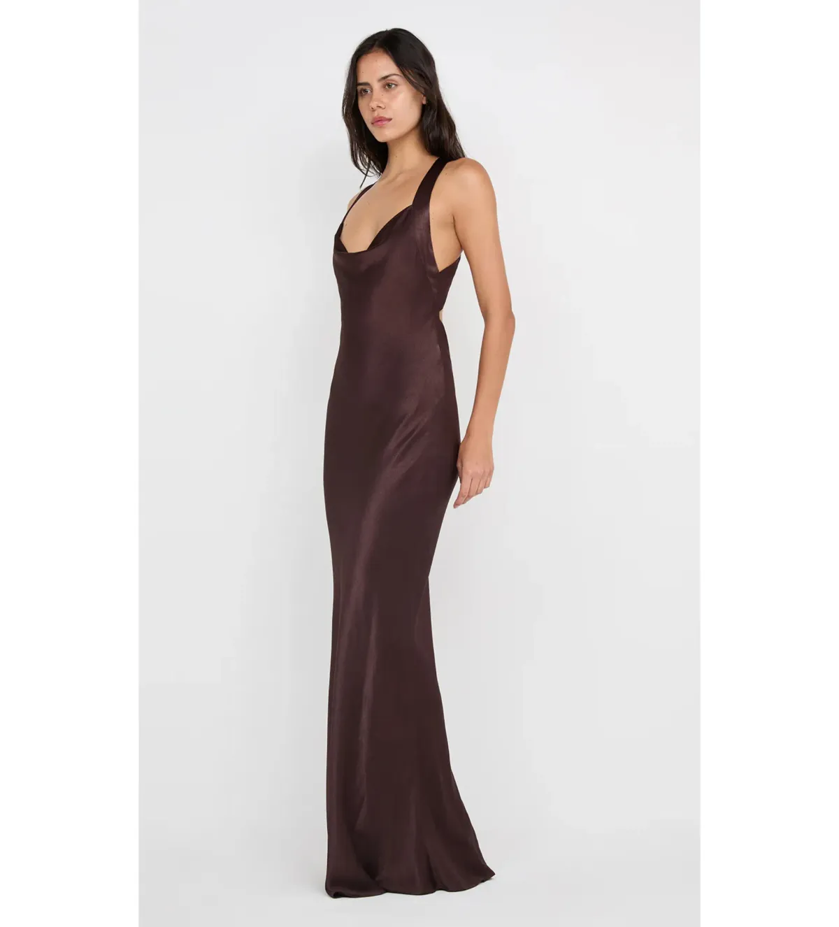 Bec and Bridge Gia Halter Maxi Dress in Dark Chocolate Size XS / AU 6 - Image 2