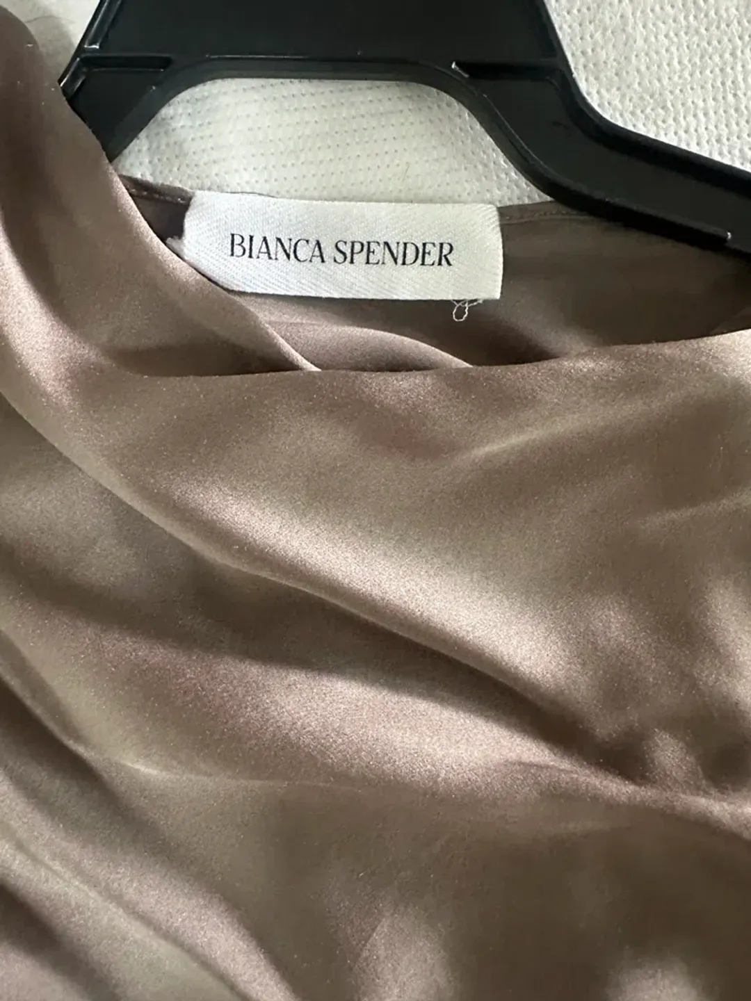 Bianca Spender Bronze Silk Roma Gown Size AU 12 for rent on The Volte - main image